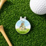 Personlig fødselsblomst Golfballmarkør Magnetisk hattklips med navn Bursdagsgave til golfspillere som elsker golf