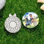 Personalisierte Cartoon Golf Frau Golf Ball Marker Magnetische Hut Clip mit Namen Geburtstag Weihnachten Geschenk für Golfliebhaber