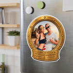 Personalized Cruise Porthole Photo Fridge Magnet with Text Home Decor Summer Travel Beach Party Birthday Gift for Couple