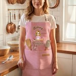 Tablier rayé réglable avec nom et poche Cadeau d'anniversaire pour les femmes qui aiment cuisiner