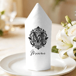Personalisierte marokkanischen Stil Hochzeit Initial Serviette mit Namen Familie Gathering Hochzeitsgeschenk für Braut Familie