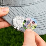 Personalisierte Cartoon Golf Frau Golf Ball Marker Magnetische Hut Clip mit Namen Geburtstag Weihnachten Geschenk für Golfliebhaber