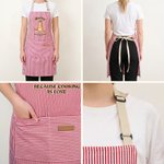 Tablier rayé réglable avec nom et poche Cadeau d'anniversaire pour les femmes qui aiment cuisiner