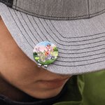 Personalisierte Cartoon Golf Frau Golf Ball Marker Magnetische Hut Clip mit Namen Geburtstag Weihnachten Geschenk für Golfliebhaber