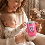 Personlig søt regnbuedyr 10 oz termisk isolert Sippy Cup med navn Bursdag barnedag gave til barn