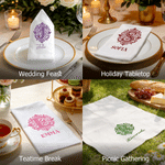 Personalisierte marokkanischen Stil Hochzeit Initial Serviette mit Namen Familie Gathering Hochzeitsgeschenk für Braut Familie
