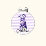 Marcador de Bolas Magnético Personalizado Acuarela a Rayas con Nombre para Palos de Golf Accesorios Deportivos Regalo para Amantes del Golf