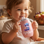 Personlig søt regnbuedyr 10 oz termisk isolert Sippy Cup med navn Bursdag barnedag gave til barn