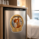 Personalized Cruise Porthole Photo Fridge Magnet with Text Home Decor Summer Travel Beach Party Birthday Gift for Couple
