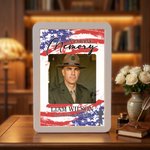 Personalised In Loving Memory Fallen Soldier LED Photo Frame Mirror with Name Memorial Day Sympathy Gift for Army Family Loss of Loved One