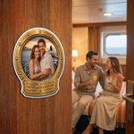 Personalized Cruise Porthole Photo Fridge Magnet with Text Home Decor Summer Travel Beach Party Birthday Gift for Couple