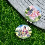 Personalisierte Cartoon Golf Frau Golf Ball Marker Magnetische Hut Clip mit Namen Geburtstag Weihnachten Geschenk für Golfliebhaber