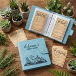 Gepersonaliseerd Zaadboek Bloemenband Notitieboekje met Naam Dagelijks Gebruik Tuin Lente Boerderij Cadeau voor Tuiniers Kinderen