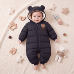 Personalised Cute Bear Name Design Baby Jumpsuit with Name  Winter Use Baby Shower Birthday Gift for Newborn 3-18 Month Baby