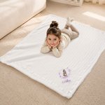 Personlig brodert kransbue Beatrix Potter Peter Rabbit Mykt babyteppe med navn Baby shower bursdagsgave til nyfødte barn