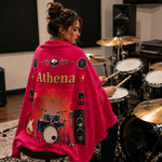 Acogedora manta personalizada con nombre Guitarra eléctrica Uso diario Decoración del hogar Regalo de fiesta para músico Amante de la música