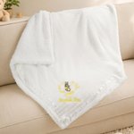 Personlig brodert kransbue Beatrix Potter Peter Rabbit Mykt babyteppe med navn Baby shower bursdagsgave til nyfødte barn
