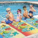 Serviette de plage en microfibre à séchage rapide personnalisée Cousin Crew Name Fantasy Gradient-Color Quick Dry Summer Vacation Birthday Gift for Kids Family Friends