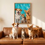 Impresiones en lienzo personalizado con foto de mascota y nombre estilo textura de pintura moderna regalo de cumpleaños para amantes de las mascotas
