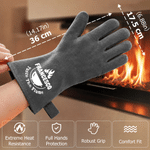 Guanti da grigliata personalizzati con motivo BBQ, resistenti al calore e con nome Regalo per la festa del papà per il nonno amante del barbecue