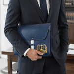 Personalized Scales of Justice Waterproof PU Leather A4 File Folder with Name Business Trip Essentials Office Birthday Gift for Office Worker Lawyer
