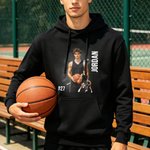 Personnalisé Multicolore Lightning 1-3 Photos T-shirt Noir Sweatshirt Hoodie avec Nom et Numéro Evénement Sportif Cadeau d'Anniversaire pour Amoureux du Sport