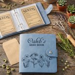 Gepersonaliseerd Zaadboek Bloemenband Notitieboekje met Naam Dagelijks Gebruik Tuin Lente Boerderij Cadeau voor Tuiniers Kinderen