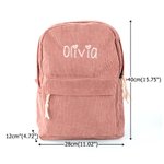 Personalised Multicolor Corduroy Toddler Backpack with Embroidered Name Birthday Back to School Gift for Kids Toddlers