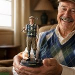 Gepersonaliseerd Foto in 3D Golffiguur Ornament met Tekst Desktop Decor Verjaardagsteam Cadeau voor Golfliefhebbers