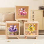 Personalised Birth Flower Fairy Pattern Wooden Money Box Piggy Bank with Name Room Decor Children's Day Birthday Gift for Girls Kids