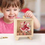 Personalised Birth Flower Fairy Pattern Wooden Money Box Piggy Bank with Name Room Decor Children's Day Birthday Gift for Girls Kids