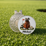 Personalised Golf Bag Magnetic Hat Clip Golf Ball Marker with Name Birthday Game Day Gift for Golf Player