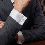 Personalizada Corona Escudo Escudo de la familia Un par de iniciales Hombres Gemelos con nombre Accesorios de vestir Regalo del Día del Padre para el padre Abuelo