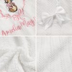 Personlig brodert kransbue Beatrix Potter Peter Rabbit Mykt babyteppe med navn Baby shower bursdagsgave til nyfødte barn