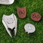 Elementi personalizzati per il golf Strumento per la riparazione delle scanalature Set di clip magnetiche per cappelli con iniziali del nome e custodia Regalo di compleanno per il giorno del gioco per