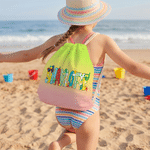 Personalisierte bunte Doodle Letter saugfähigen Strand Handtuch und Tasche mit Namen täglichen Gebrauch Strand Party Geschenk für Frau Mädchen