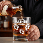 Verre à whisky Rock de 10 oz avec nom de famille et 1 à 6 noms Cadeau de fête des pères personnalisé