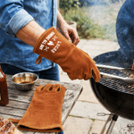 Guanti da grigliata personalizzati con motivo BBQ, resistenti al calore e con nome Regalo per la festa del papà per il nonno amante del barbecue