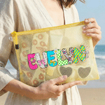 Personalised Artistic Name Waterproof Sandproof Pool Beach Bag Daily Use Summer Holiday Travel Beach Party Gift for Women