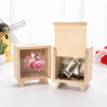 Personalised Birth Flower Fairy Pattern Wooden Money Box Piggy Bank with Name Room Decor Children's Day Birthday Gift for Girls Kids