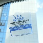 Personalised Multicolor Oil Change Windshield Stickers with Car Business Name  Clear Next Service Due Labels Daily Gift for Car Business Customer