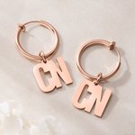 Personalised Initial and Number Ear Clips Minimalist Jewellery Daily Use Anniversary Birthday Gift for Her