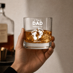 Verre à whisky Rock de 10 oz avec nom de famille et 1 à 6 noms Cadeau de fête des pères personnalisé