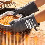 Guanti da grigliata personalizzati con motivo BBQ, resistenti al calore e con nome Regalo per la festa del papà per il nonno amante del barbecue