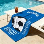 Personalized Soccer Quick Dry Oversized Beach Towel with Name Number and Team Name Birthday Summer Beach Party Gift for Sports LoversFamily Friends