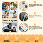 Personalisierte Foto-Collage übergroße schnell trocknende magnetische Strandtuch mit Text Sommerurlaub Zubehör Geburtstag Geschenk für Freund Familie