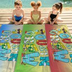 Serviette de plage en microfibre à séchage rapide personnalisée Cousin Crew Name Fantasy Gradient-Color Quick Dry Summer Vacation Birthday Gift for Kids Family Friends