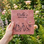 Gepersonaliseerd Zaadboek Bloemenband Notitieboekje met Naam Dagelijks Gebruik Tuin Lente Boerderij Cadeau voor Tuiniers Kinderen