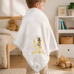 Personlig brodert kransbue Beatrix Potter Peter Rabbit Mykt babyteppe med navn Baby shower bursdagsgave til nyfødte barn