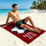 Personalized Soccer Quick Dry Oversized Beach Towel with Name Number and Team Name Birthday Summer Beach Party Gift for Sports LoversFamily Friends